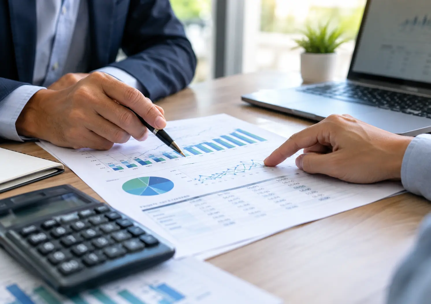 Reviewing a cash flow forecast and profit projection for a UK business