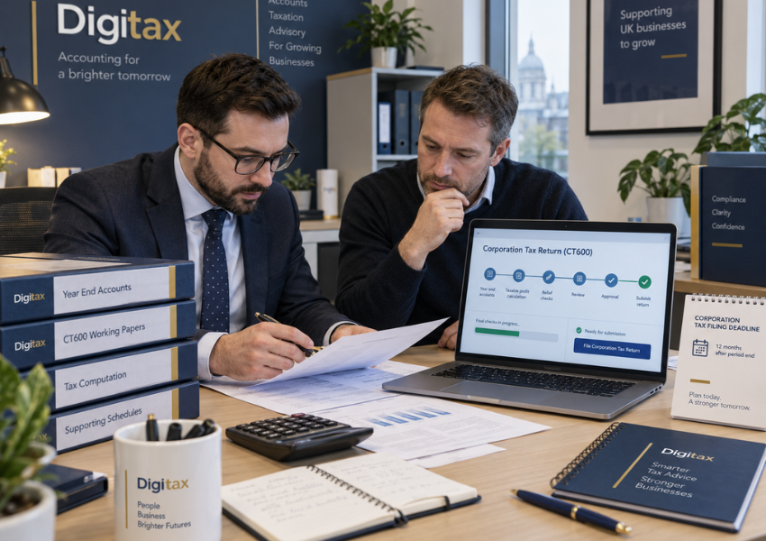 Accountant preparing a CT600 Corporation Tax return for a UK limited company